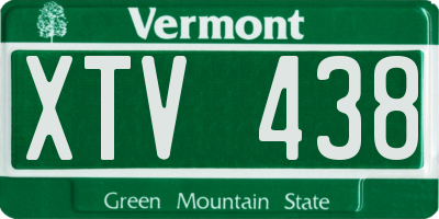 VT license plate XTV438
