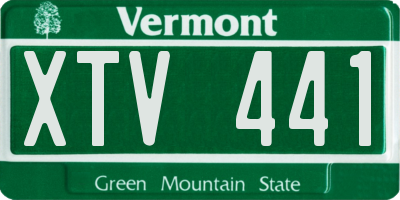 VT license plate XTV441
