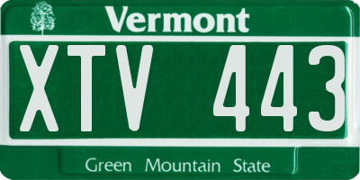 VT license plate XTV443