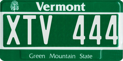 VT license plate XTV444