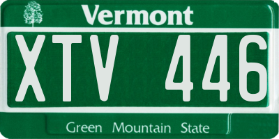 VT license plate XTV446