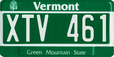 VT license plate XTV461