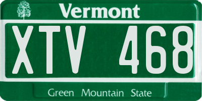 VT license plate XTV468