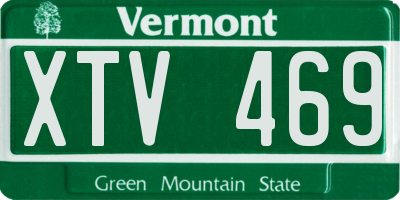 VT license plate XTV469
