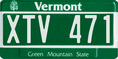 VT license plate XTV471