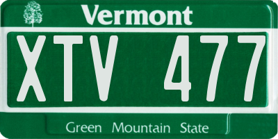 VT license plate XTV477