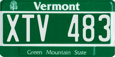VT license plate XTV483