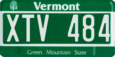 VT license plate XTV484