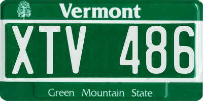 VT license plate XTV486