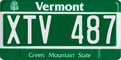 VT license plate XTV487