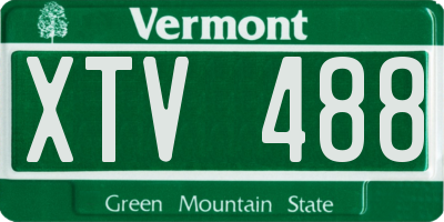 VT license plate XTV488