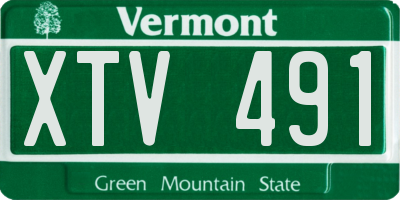 VT license plate XTV491