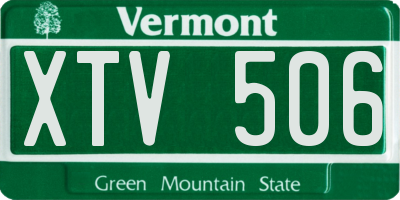 VT license plate XTV506