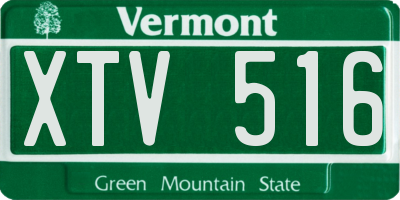 VT license plate XTV516