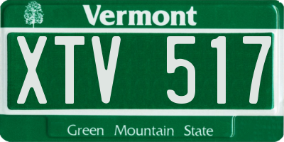 VT license plate XTV517
