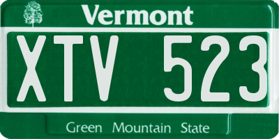 VT license plate XTV523