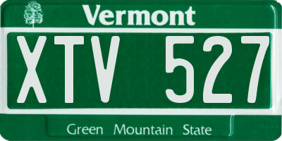 VT license plate XTV527