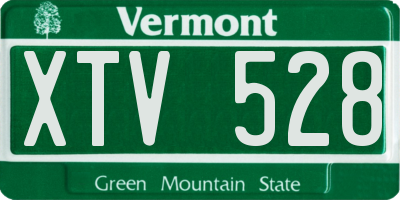 VT license plate XTV528