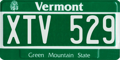 VT license plate XTV529