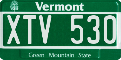 VT license plate XTV530