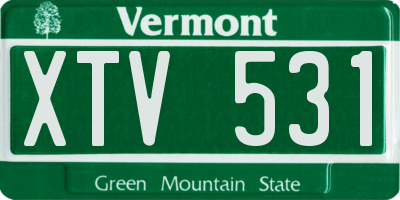 VT license plate XTV531