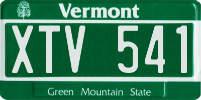 VT license plate XTV541