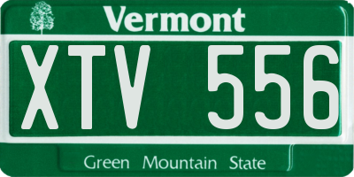 VT license plate XTV556