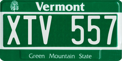VT license plate XTV557