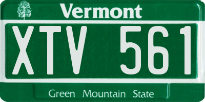 VT license plate XTV561