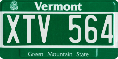 VT license plate XTV564