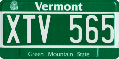 VT license plate XTV565