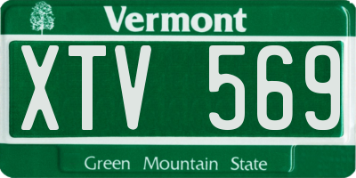 VT license plate XTV569