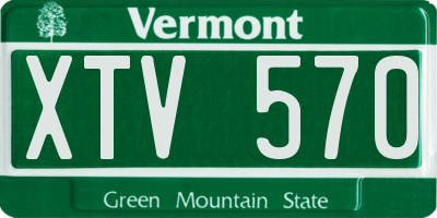 VT license plate XTV570