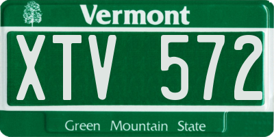 VT license plate XTV572