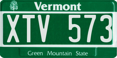 VT license plate XTV573
