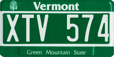 VT license plate XTV574