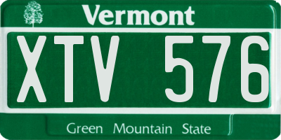 VT license plate XTV576