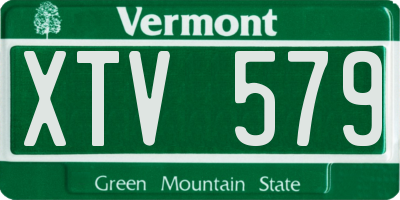 VT license plate XTV579