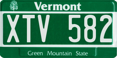 VT license plate XTV582