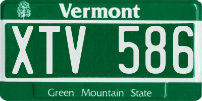 VT license plate XTV586