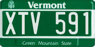 VT license plate XTV591