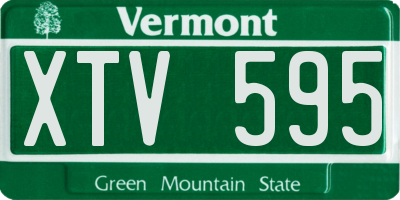 VT license plate XTV595