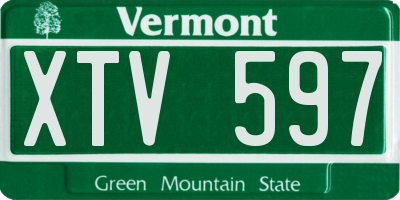 VT license plate XTV597