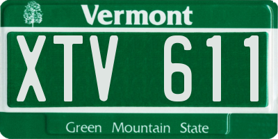 VT license plate XTV611