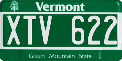 VT license plate XTV622