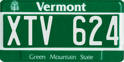 VT license plate XTV624
