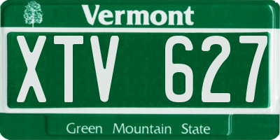 VT license plate XTV627