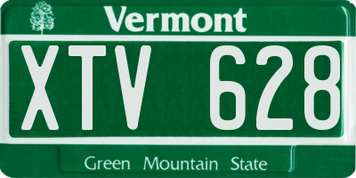VT license plate XTV628