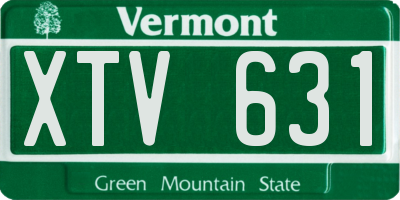 VT license plate XTV631
