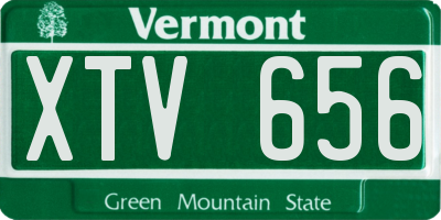 VT license plate XTV656
